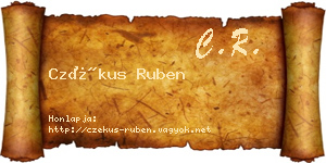 Czékus Ruben névjegykártya